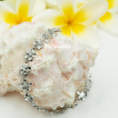 925 Sterling Silver Plumerias Bracelets For Girls, Women. Handmade, Flexible, Adjustable Tropical Flower Bracelet. Bridal Gift For Her.