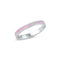 925 Sterling Silver Stackable Pink Opal Band.  3mm, 4mm Delicate, Skinny Ring for Pinky, Thumb, Toe, Wedding Band.