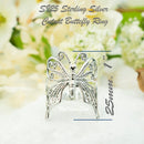 925 Sterling Silver Large Butterfly Ring For Women, Girls.  25mm Wide Cutout, Filigree Butterfly Ring.  Tropical Animal, Fairy Jewelries.