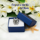 925 Sterling Silver Large Butterfly Ring For Women, Girls.  25mm, 1" Wide Cutout, Filigree Butterfly Ring.  Tropical Animal, Fairy Jewelries