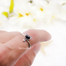 925 Sterling Silver Cat With Genuine Gemstones Ring For Women and Children.  12mm (1/2") Wide Kitty Cat Ring For Pinky, Ring Finger, Middle, Index or Thumb.