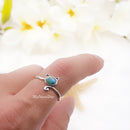 925 Sterling Silver Cat With Genuine Gemstones Ring For Women and Children.  12mm (1/2") Wide Kitty Cat Ring For Pinky, Ring Finger, Middle, Index or Thumb.