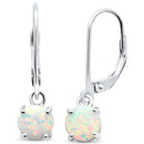 925 Sterling Silver Larimar, White, Blue, Pink Opal Earrings With Safety Clip Backs for Women, Girls.