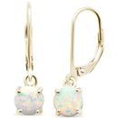 925 Sterling Silver White, Blue, Pink Opal Earrings With Safety Clip Backs for Women, Girls.