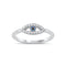 925 Sterling Silver Evil Eye Ring with Cubic Zirconia & Enamel. Middle Eastern, Egyptian Inspired, Eye Jewelry