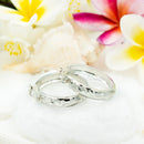 925 Sterling Silver Hawaiian Heritage Hoops Earrings For Women. Medium or Large Oval, Hand-Carved, Engraved Plumerias & Scrolls Earrings.