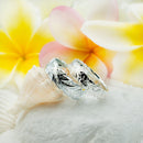 925 Sterling Silver Hawaiian Maile Lei Ring For Women.  6mm, 8mm Hand-Carved, Engraved With Plumeria & Maile Leaves, Island Wedding Bands.