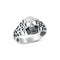 925 Sterling Silver Pirate Death Skull Ring for Men and Women. 15mm (0.6") Cutout Skull With Hearts Design.  Pirate Them Jewelry