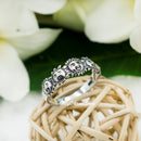 925 Sterling Silver Happy Sun Face Ring. 8mm Stackable, Happy Summer Smiling, Solstice Sun Ring For Thumb, Index, Pinky, Ring Fingers.