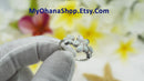 925 Sterling Silver Hawaiian Plumerias Ring For Women. Royal, Elegant, White or Blue Opal Flowers Cluster Wedding, Pinky, Statement Ring.