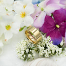 Stainless Steel 10mm 14K Gold IP Plated Ring