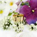 Stainless Steel 10mm 14K Gold IP Plated Ring