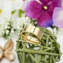 Stainless Steel 10mm 14K Gold IP Plated Ring