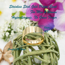 Stainless Steel 10mm 14K Gold IP Plated Ring