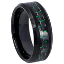 Scratch Free Tungsten Carbide Ring With Carbon Fiber Inlay - 8mm