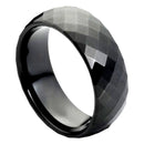 Scratch Free Tungsten Carbide Rings - 6mm Chip Chop Diamond Cuts