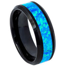 Scratch Free Tungsten Carbide Ring With Opal Inlay