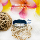 Navy Blue Stainless Steel Mesh Ring