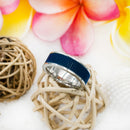 Navy Blue Stainless Steel Mesh Ring