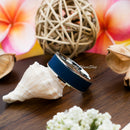 Navy Blue Stainless Steel Mesh Ring