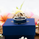 Navy Blue Stainless Steel Mesh Ring