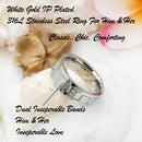 Stainless Steel Double Spinner Ring