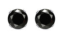 925 Sterling Silver CZ Stud Earrings - Black Color AAA+