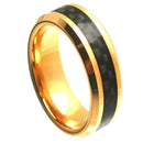 Scratch Free Tungsten Carbide Ring With Carbon Fiber Inlay - 8mm