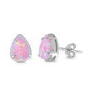 925 Sterling Silver Opal Stud Earrings - Teardrop