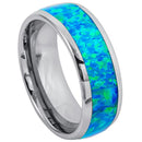 Scratch Free Tungsten Carbide Ring With Opal Inlay