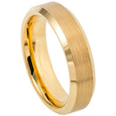 Scratch Free Tungsten Carbide Ring - Yellow Gold Plated - 6mm or 8mm