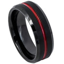 Scratch Free Tungsten Carbide Ring - 8mm Black Rhodium Plated