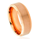 Scratch Free Tungsten Carbide Ring - Rose Gold Plated - 6mm or 8mm