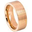 Scratch Free Tungsten Carbide Ring - Rose Gold Plated - 6mm or 8mm