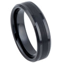 Scratch Free Tungsten Carbide Rings - Black Rhodium Plated