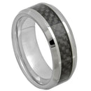 Scratch Free Tungsten Carbide Ring With Carbon Fiber Inlay - 8mm