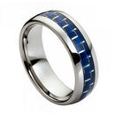 Scratch Free Tungsten Carbide Ring With Carbon Fiber Inlay - 8mm