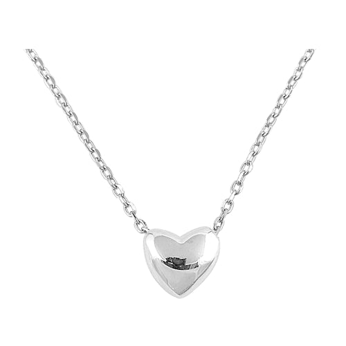 Charmane Silver Heart Pendant Necklace