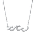 925 Sterling Silver Triple Waves Necklace