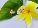 925 Sterling Silver Plumeria Stud Earrings - Hawaiian Earrings - Ladies Stud Earrings.  Gifts For Her.  Plumeria Earrings