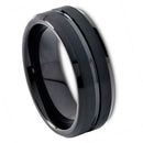 Scratch Free Tungsten Carbide Rings - 6mm Black Rhodium Plated