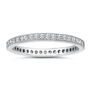 925 Sterling Silver CZ Eternity Ring - 2mm
