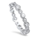 925 Sterling Silver CZ Eternity Ring - 4mm
