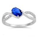 925 Sterling Silver Ring With Oval CZ Or Opal.