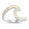 925 Silver Wave Ring With White Opal Inlay