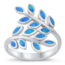 925 Sterling Silver Maile Leaves Ring - 22mm