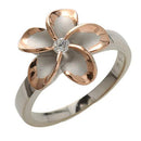 925 Sterling Silver Plumeria Ring - 15MM Flower