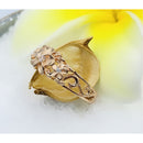 Hawaiian Plumeria Ring - Sterling Silver, 14K Gold Plated Hawaiian Flower Jewelry, Tropical Floral Beach, Nature Design - Gift For Her