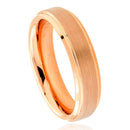 Scratch Free Tungsten Carbide Ring - Rose Gold Plated - 6mm or 8mm