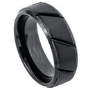 Scratch Free Tungsten Carbide Rings - 8mm Black Rhodium Plated